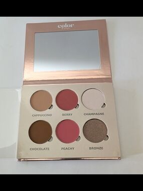 6 Color Contour Blush Palette - Berry/Peachy/Cappuccino Chocolate Long Lasting